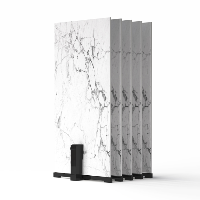 Porcelain brick rack against wall