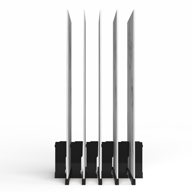 Porcelain brick rack against wall