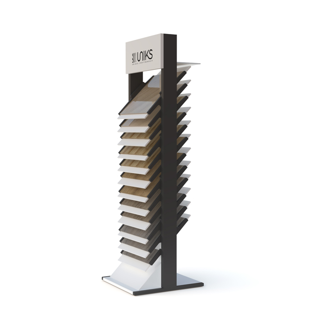 Waterfall -style floor rack